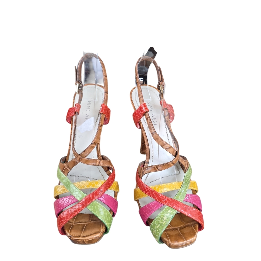 Nine West Colorful Strappy Sandals 6